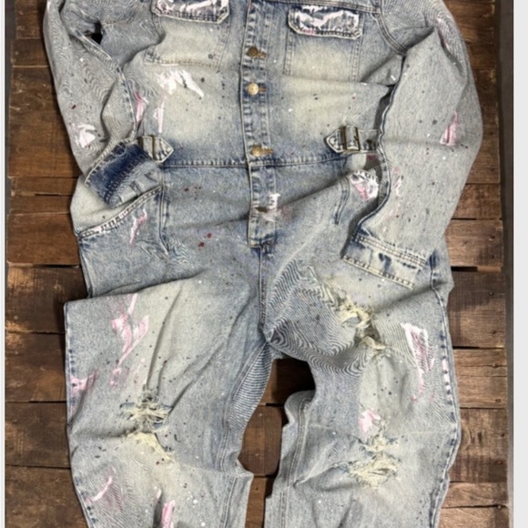 Jaded Gypsy Range Rider Denim Coverall Jumpsuit - Picture 3 of 3